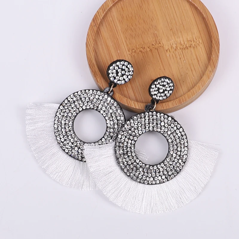 Женские серьги с кисточками корейские большие круглые индивидуальные подвески