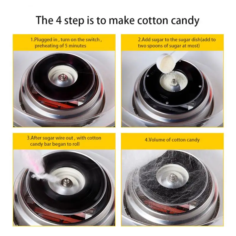 

Candy Cotton Maker Machine Floss Commercial Electric Carnival New Party Sugar Dessert Tools Cotton Candy