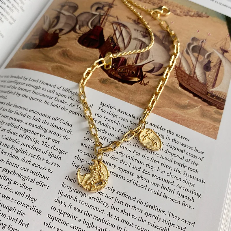 925 серебро браслет личности человеческое лицо Луна Круглый письмо конусный