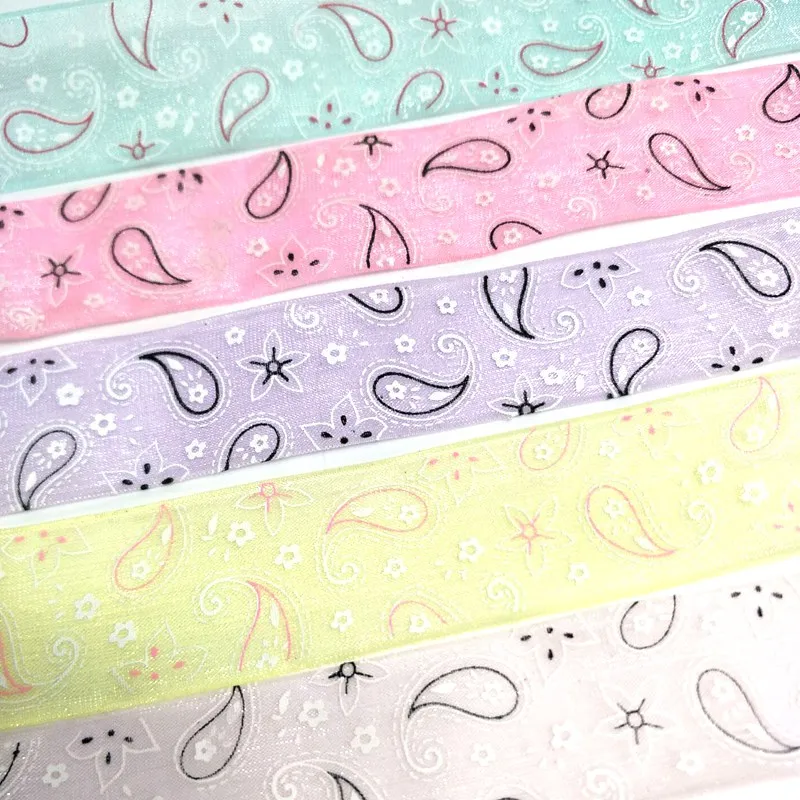 Лента из органзы с принтом 5/20 метров 25 мм|ribbon diy|organza ribbonprinted organza ribbon |
