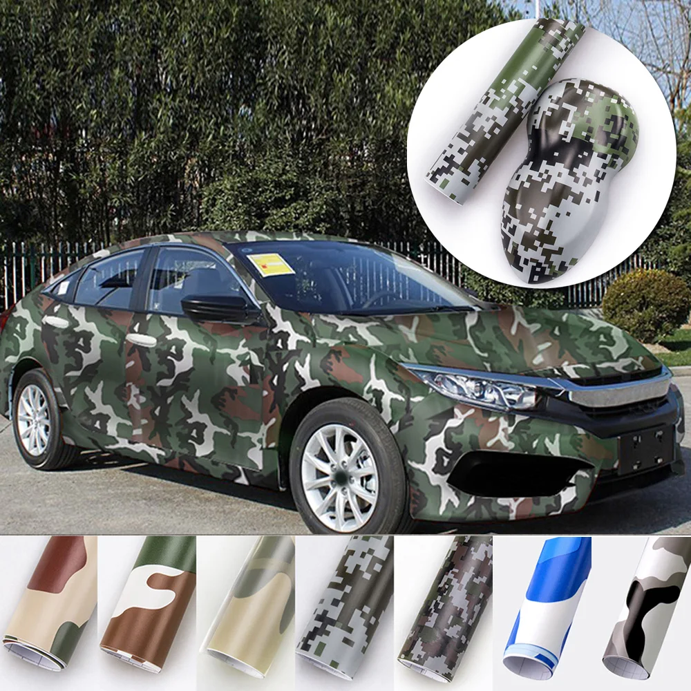 

Camouflage Car sticker Wrap Film PVC 1pcs Auto Accessories 30x100cm Sheet