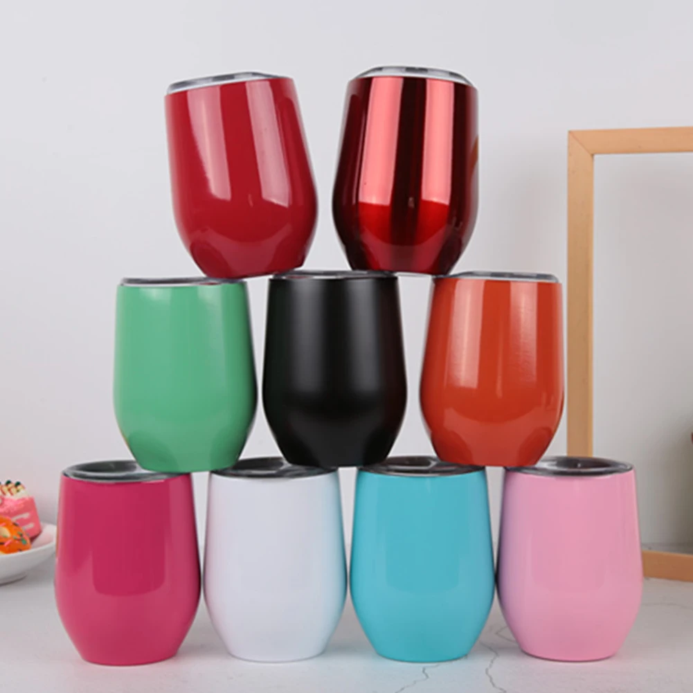 

Insulated Stemless Wine Glasses Stainless Steel Tumbler Double Wall Vacuum Insulation Cup Shatterproof Lid For For Wine, Drinks