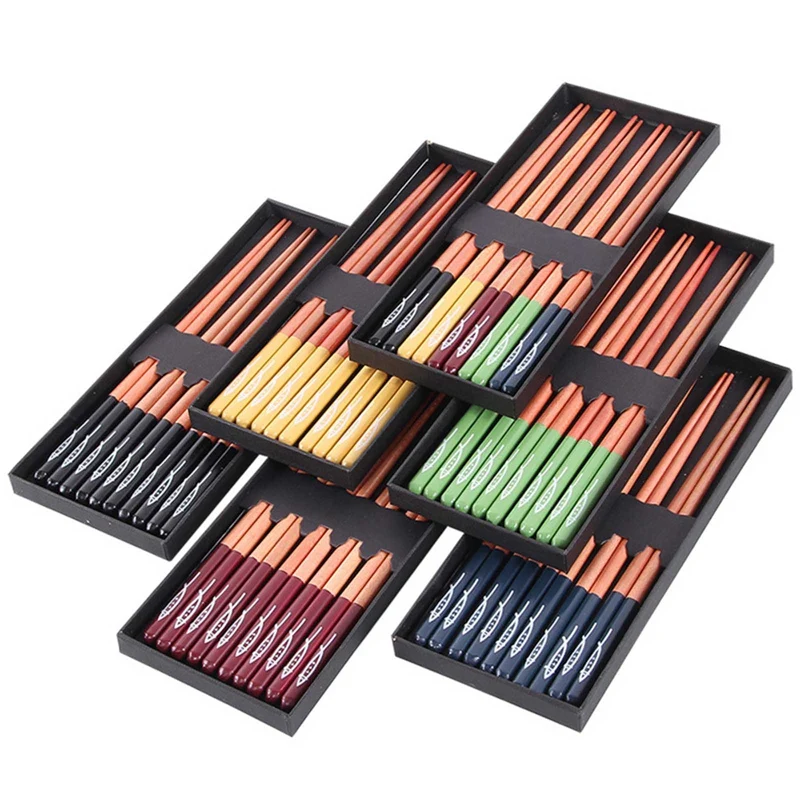 

Japanese Style Natural Wooden Chopsticks For Creative Pattern Chopsticks Kitchen Tools Restaurant Decorations