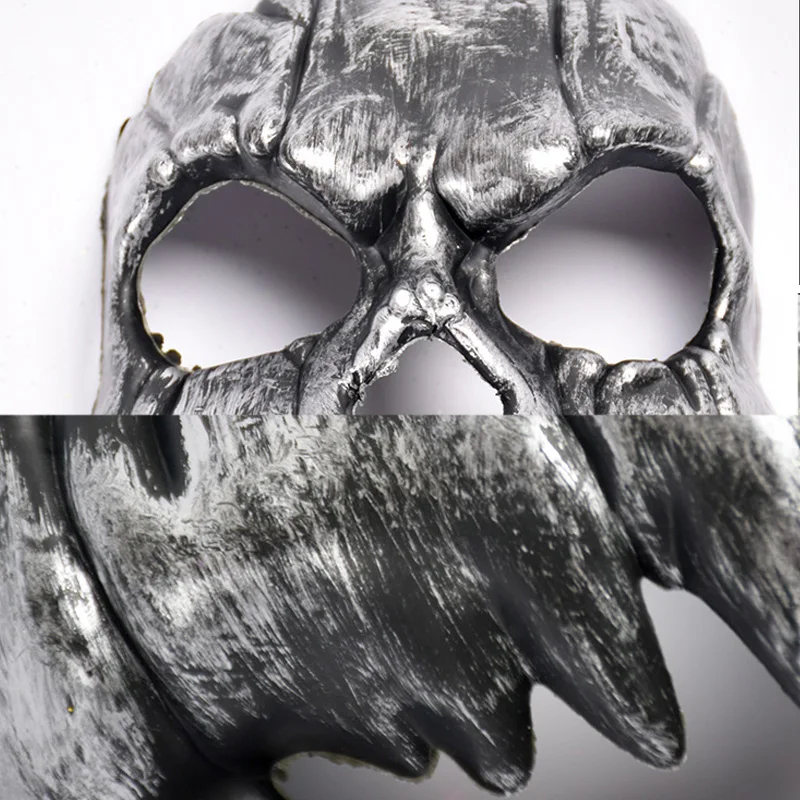 Страшная пластиковая маска на Хэллоуин с фланцевым черепом маскарадная страшная