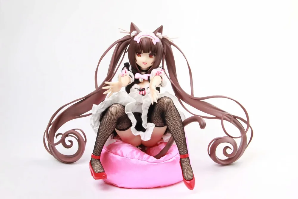 hard chest in box Оригинальные фигурки Nekopara Chocola ваниль ПВХ Кошка девушка сексуальная девушка фигурка японского аниме ПВХ взрослые Фигурки игрушки аниме фигурки - Цвет: hard chest in box