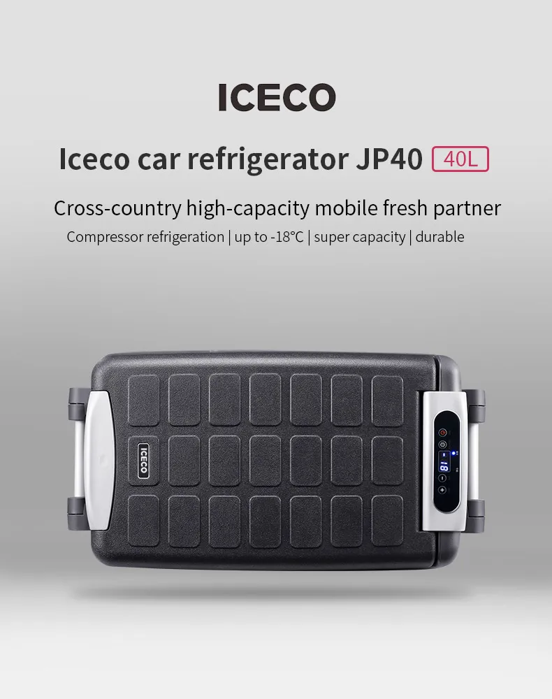ICECO JP40 портативный холодильник Портативный морозильник 12 в холодильник, 40 литров компактный холодильник с компрессором Secop, для автомобиля и домашнего использования, 0℉~ 50℉