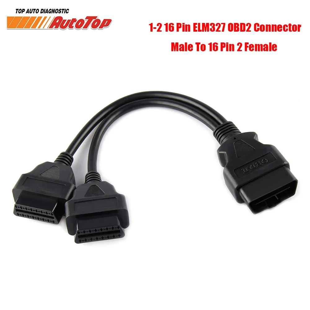 Лучший диагностический кабель OBD 2 ODB2 1-2 16 Pin 1 штекер на гнездо Y Удлинительный OBD2