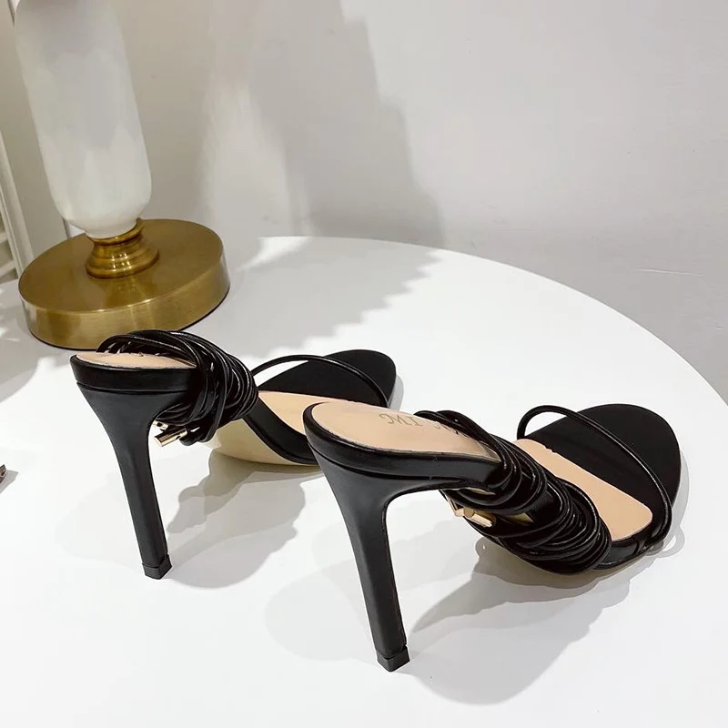 

New 2021 Fashion Summer Women Sandals High Heel Shoes Ankle Strap Thin Heel Female Sandals Woman Slides For Ladies Casual Shoes