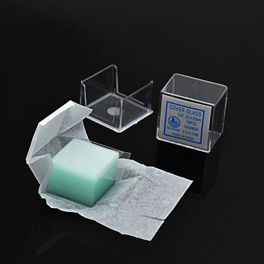 Крышка для микроскопа стеклянная крышка Квадратная роста 22*22 мм толщина крышки
