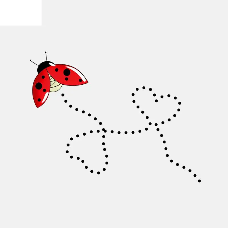 

Small Town 13.9CM*10.6CM Cute Ladybug Flight Path Decal PVC Motorcycle Car Sticker 11-00822