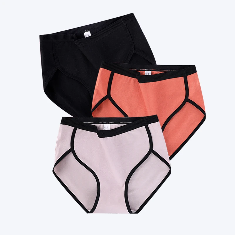 

2021 3 шт./лот! Женские хлопковые трусы в стиле пэчворк, Размеры M -4XL