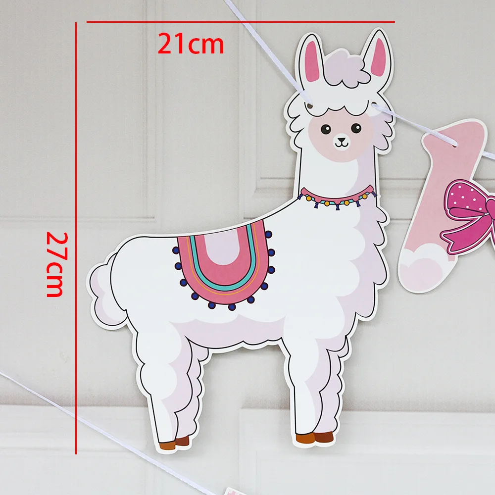 Близнецы вечерние Мультфильм Животных Альпака С Днем Рождения Баннеры нулевой