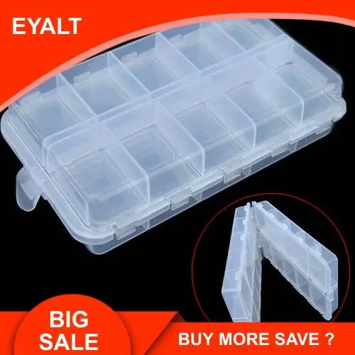 Двойной слой 20 решеток коробка прозрачная рыболовный ящик крючок аксессуары