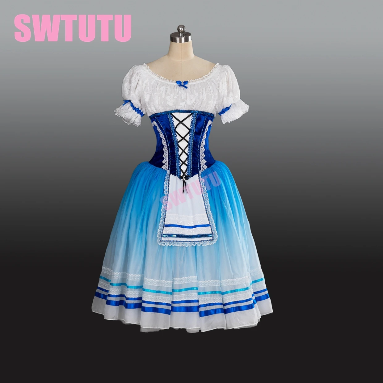 2017 новое поступление! Высокое качество голубая романтическая балетная пачка для