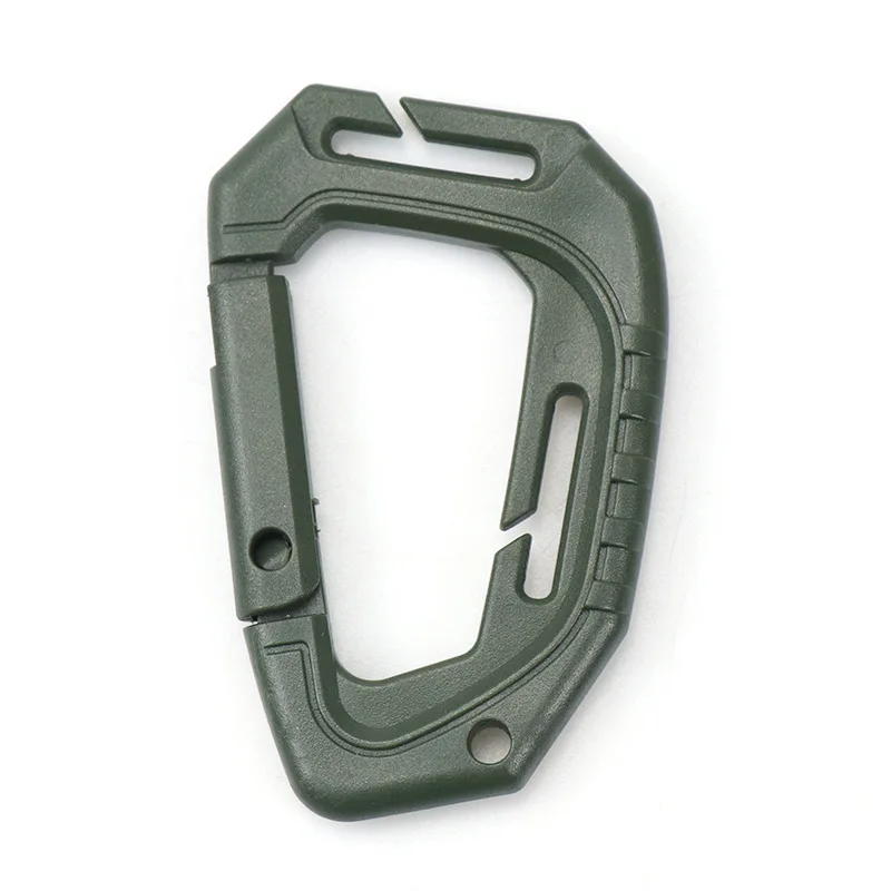 

Outdoor Mountaineering Carabiners Buckle Light Medium Tactical Plastic D-button Mountaineering Bag External Hanging Key D Button