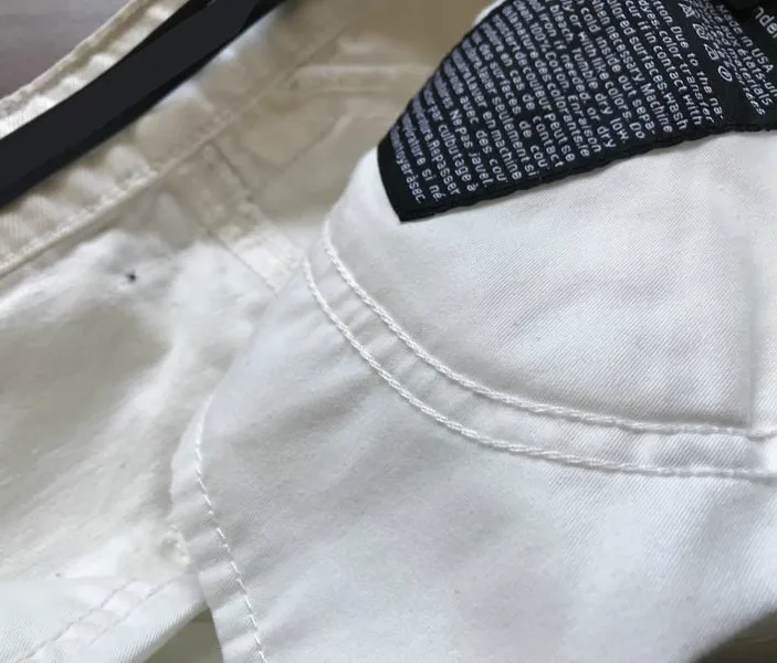 

New Summer Fashion Classic Star's Same High Waist Leg Length Twill Fringe White Denim Skirt Women's Skirt A2