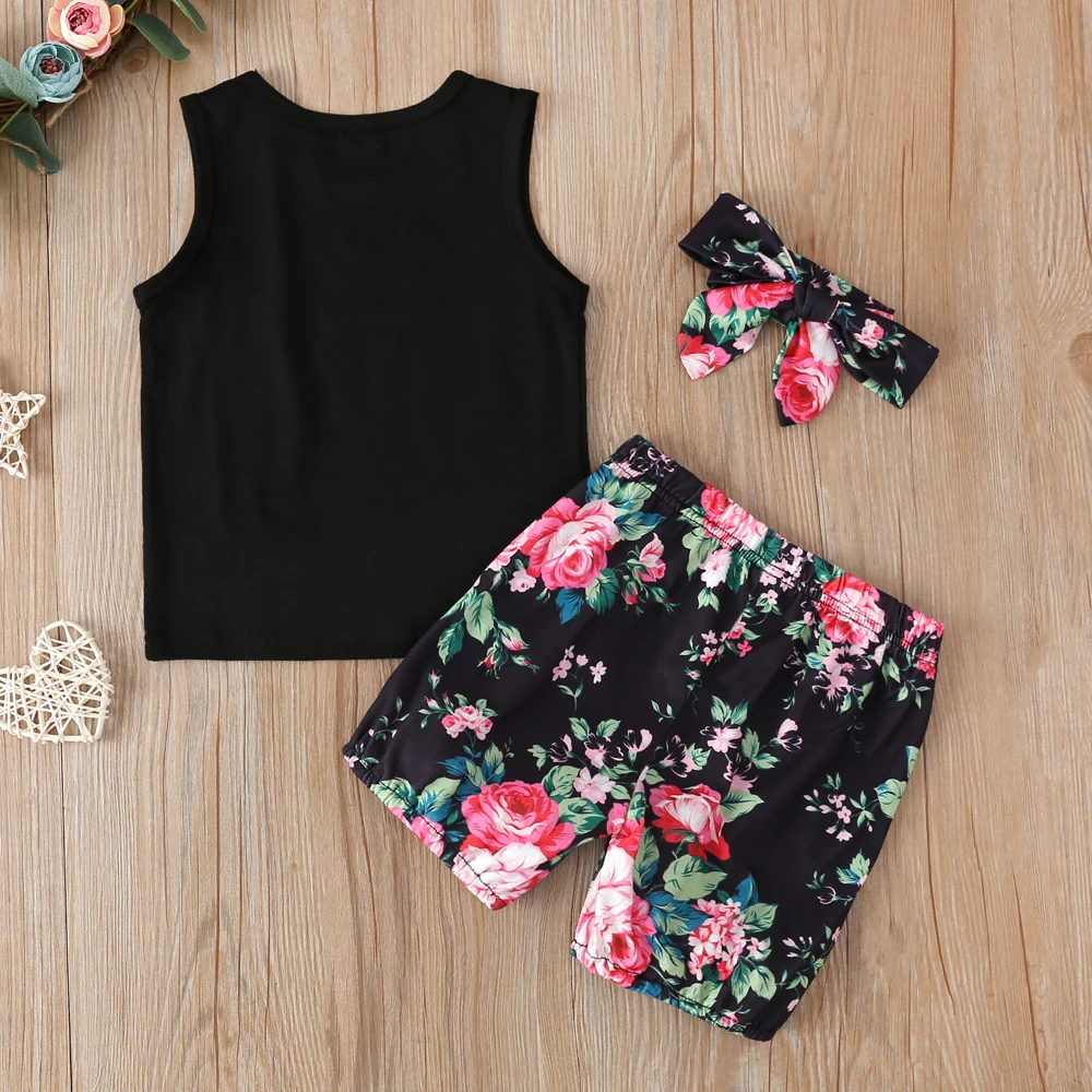 Хлопковая рубашка шорты и шарф для мальчиков девочек с круглым вырезом цветочным