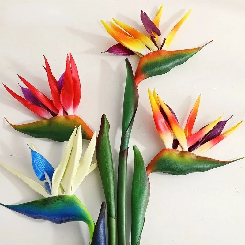 

High-quality Artificial Flowers, Single Branch 80cm Long, Red PE Little Bird of Paradise, HomeDecoration,Vase Flower Arrangement