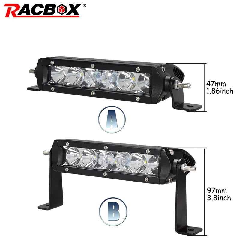 1 шт. 7 дюймовый 30 Вт Тонкий Однорядный светодиодный светильник для внедорожников