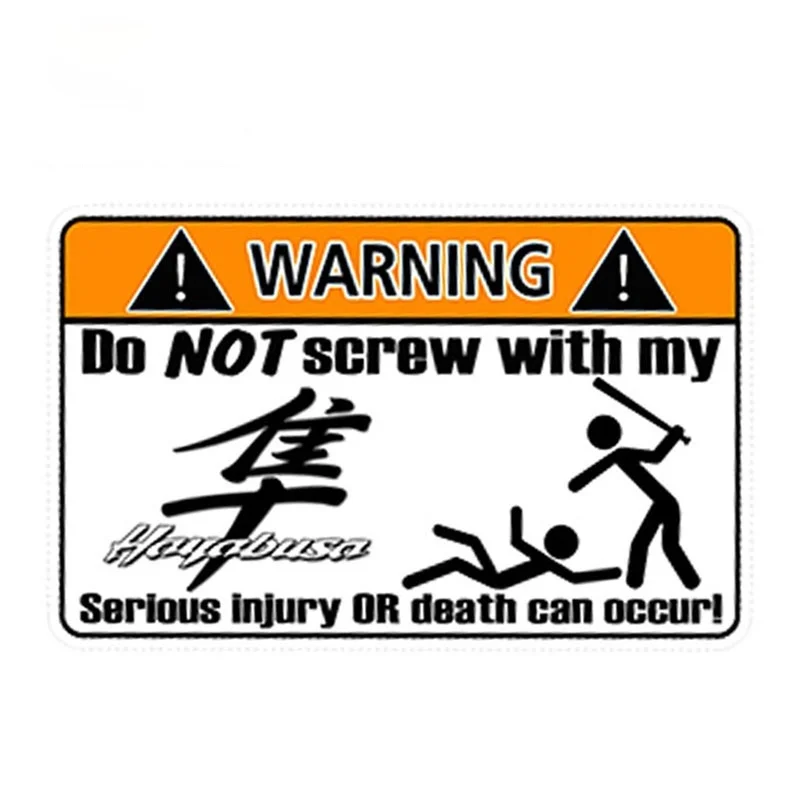 

13*9cm Creative warning sign Car Sticker Motorcycle Bumper Trunk Laptop Window Decals Vinyl Car Styling Decoration