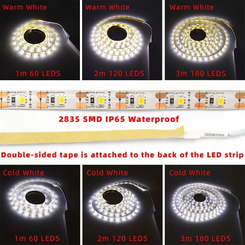 Светодиодная лента USB 2835 SMD 5 в постоянного тока гибкая светодиодная с
