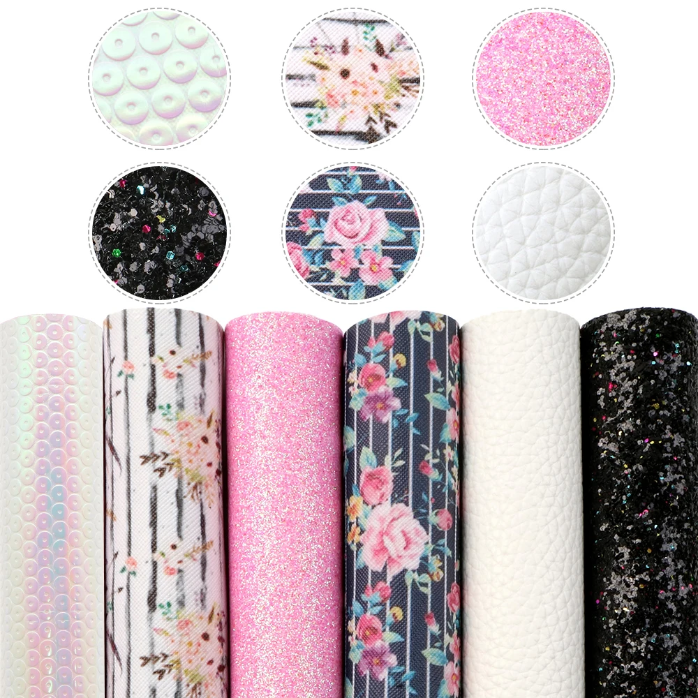 20x33 см Цветочная тема цветы искусственная кожа лист набор ткани для книжного