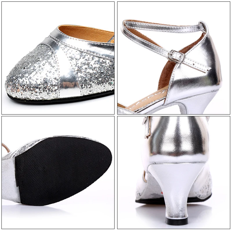 Новинка профессиональная обувь для латинских танцев с блестками бальных