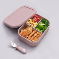 baby silicone bowl lunch box lunch box with lid leak proof soft silicone fresh keeping food grade silicone material