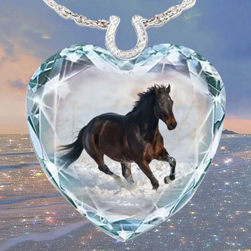 Изысканное ожерелье с подвеской в форме сердца элегантное женское модное