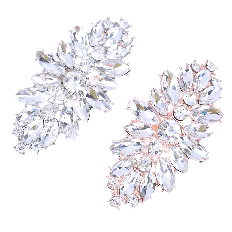 Элегантные модные женские туфли-лодочки на высоком каблуке украшенные стразами |