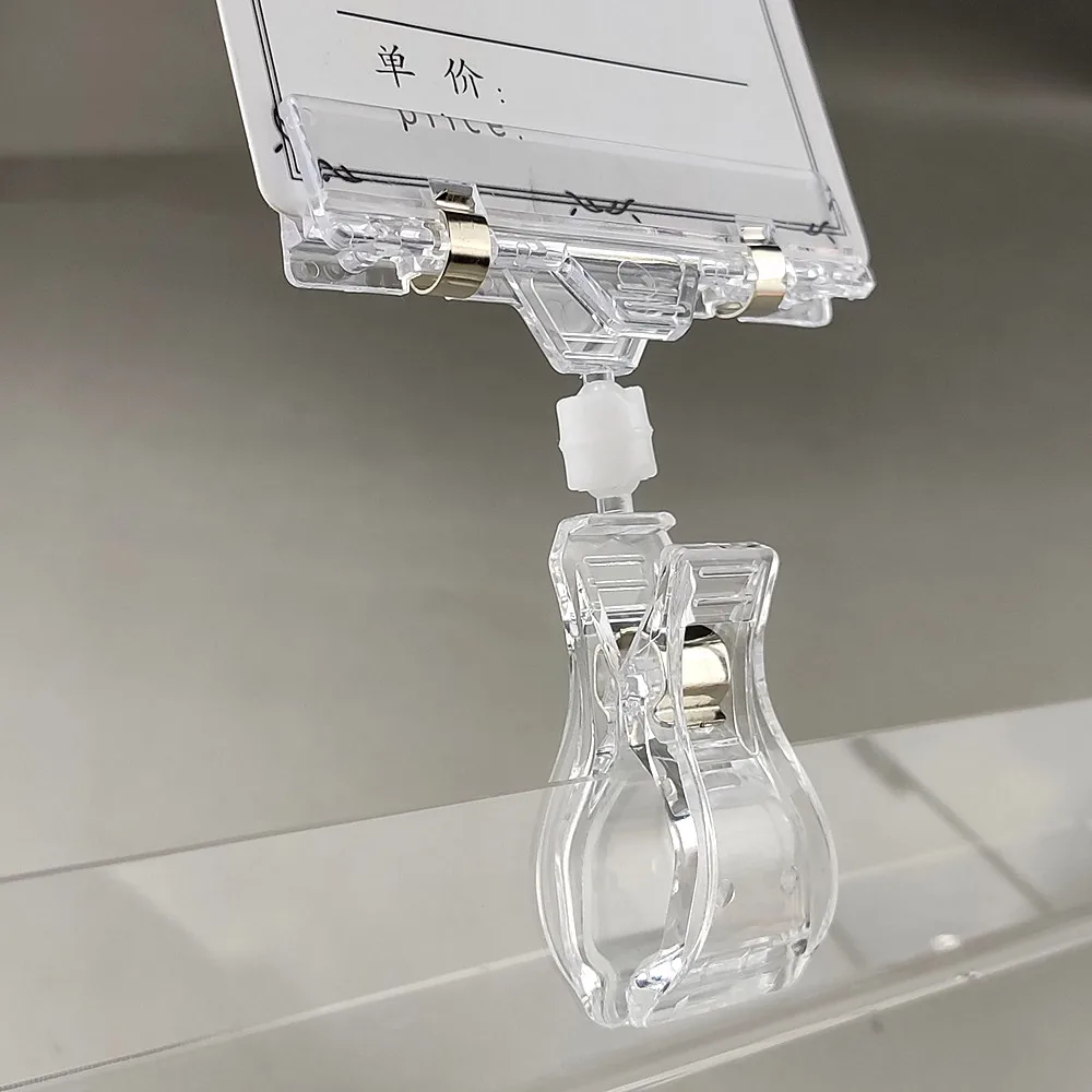 

Plastic POP Price Label Sign Display Holders Spring Clips for Pipe Tube Card Paper Tag Signage Advertising High Quality 10pcs