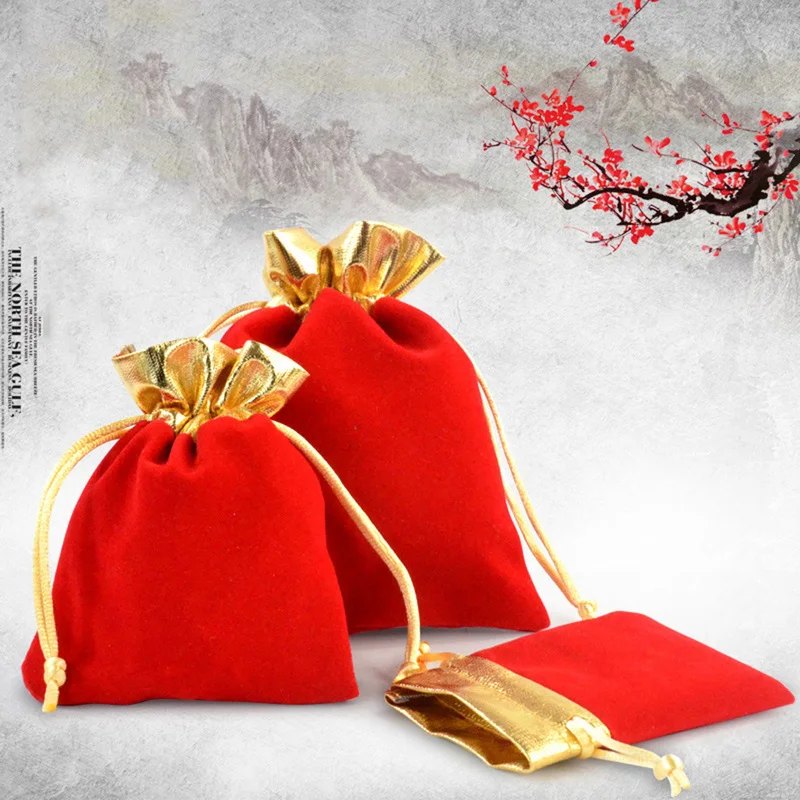 Ювелирный подарок декор обертывание сумка фланелевый шнурок карман карты ключ