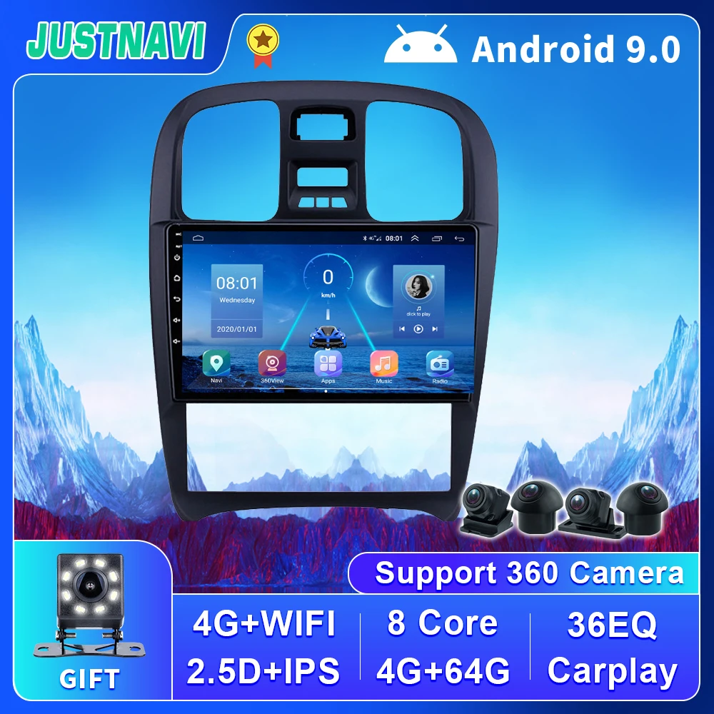 

9'' Android 9.0 Car GPS Navigation Radio Multimedia Player For Hyundai Sonata 2003-2009 With Carplay DSP WIFI Bluetooth No DVD