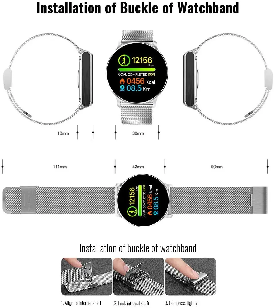 

Smart Watch Heart Rate Monitor Fitness Men Women Clock Wristbands Waterproof IP68 Android IOS MX6 Activity Trackers
