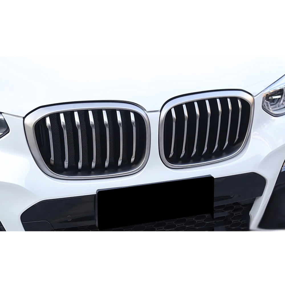 Передняя решетка радиатора для BMW X3 G01 X4 G02 2017 2020 сетчатый лист противотуманная