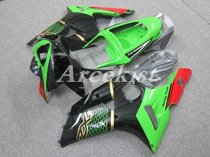 

Новый стиль, полный комплект обтекателей для мотоцикла, подходит для Kawasaki Ninja ZX6R 2003 2004 03 04 636, цвет зеленый