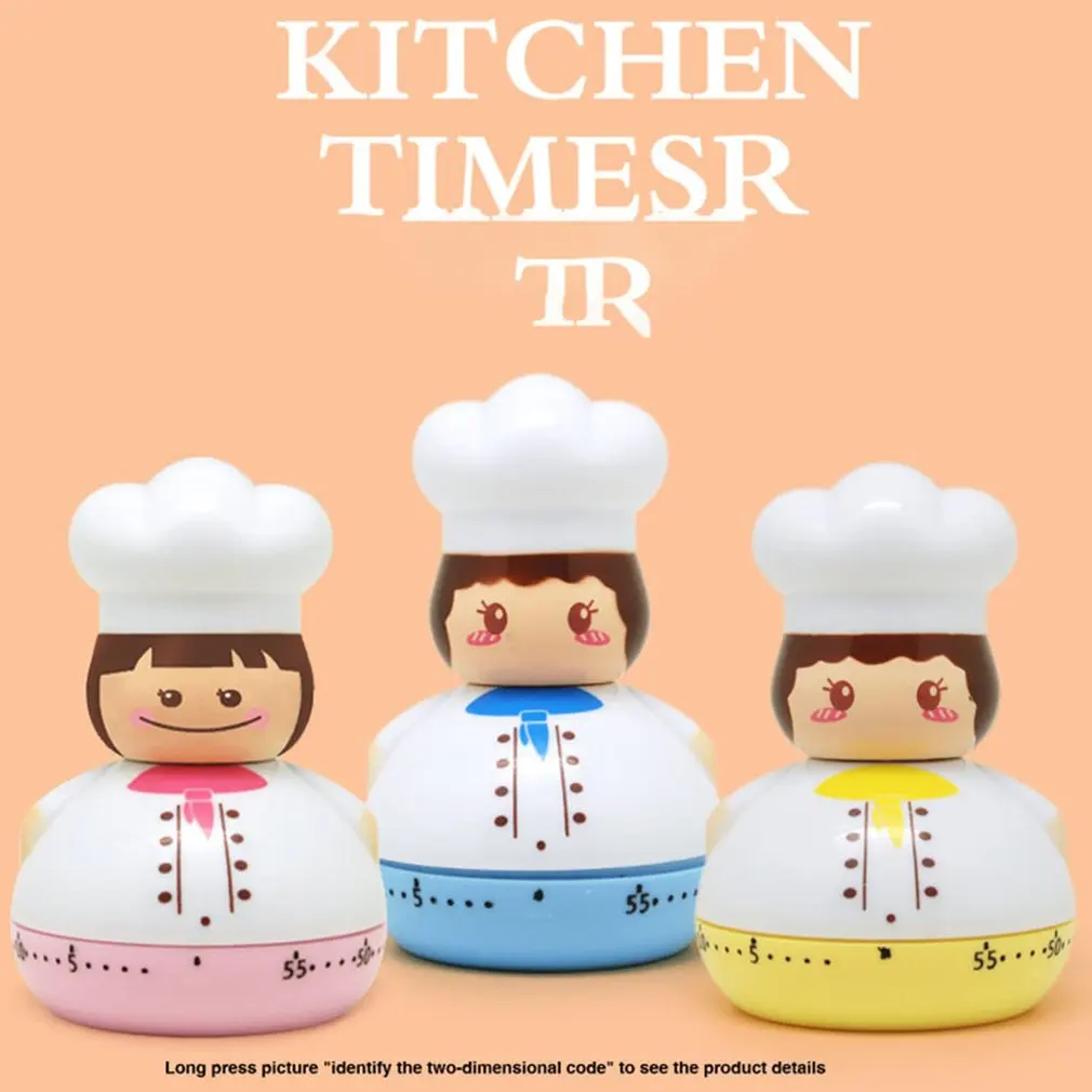 Творческий мультфильм Rb189 шеф-повара машина таймер пластиковый обратный отсчет 60