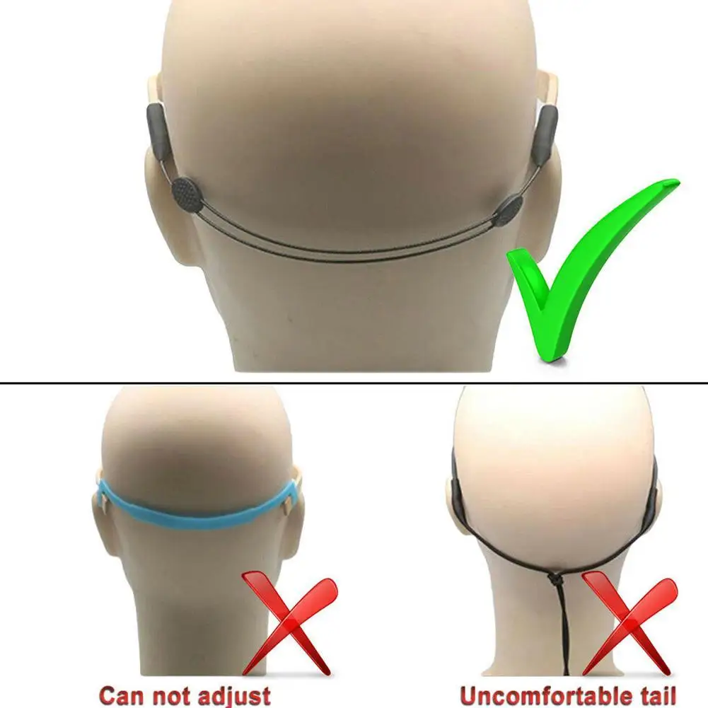 

40cm Fashion Eyeglasses Sport Cord outdoor adjustable Sports gel Sun Silica Band glasses Strap Head