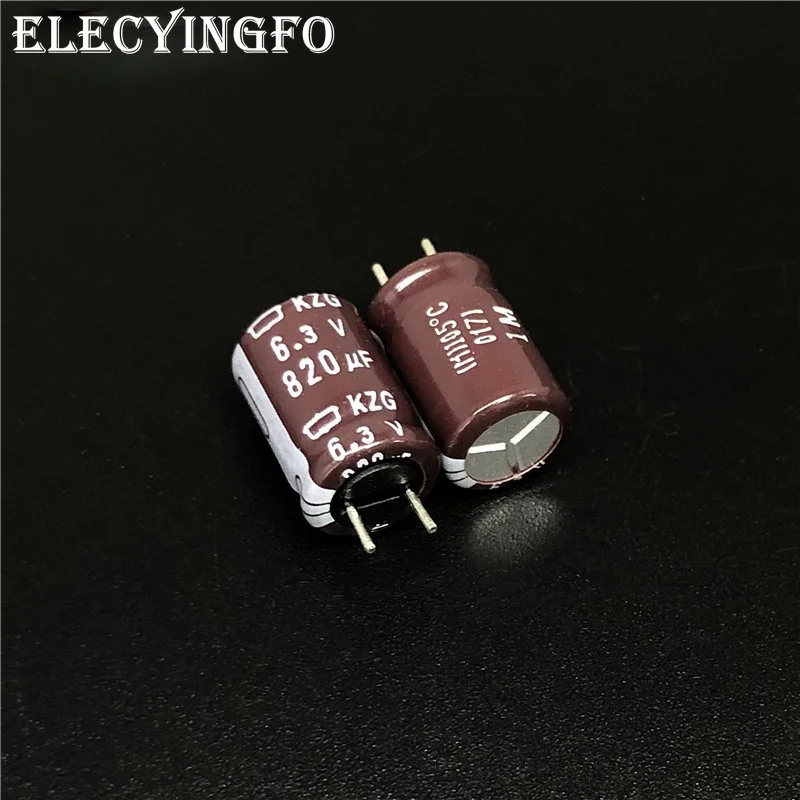 100 шт. 820 мкФ 6.3V820UF NCC KZG 8x12 мм супер низкая ESR 6.3V820uF материнская плата конденсатор с