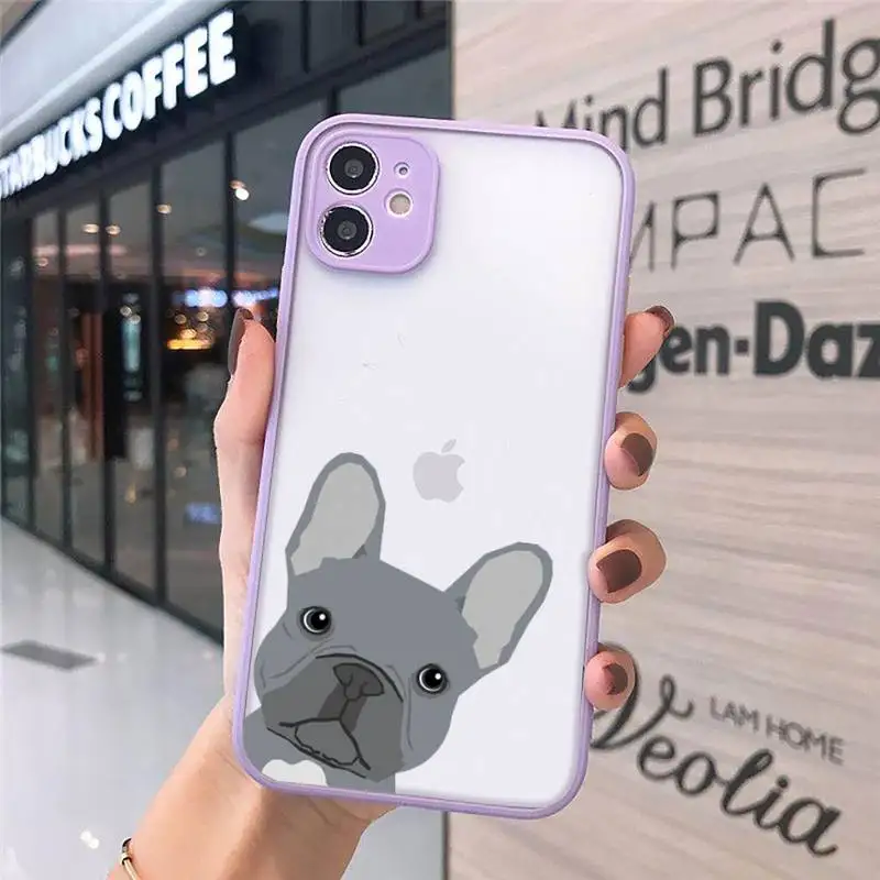

Pug Dog French Bulldog Phone Case matte transparent For iphone 7 8 11 12 plus mini x xs xr pro max cover