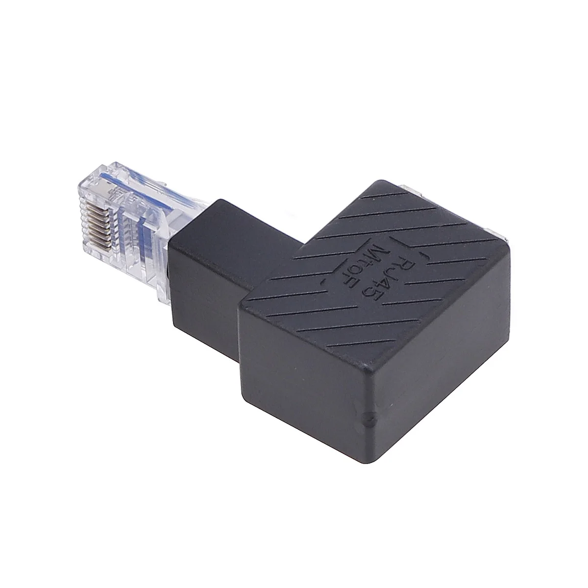 90-градусный 8P8C RJ45 Преобразователь Ethernet сетевой адаптер удлинитель многоугольный