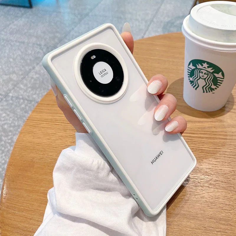 

Transparent case for Huawei Mate 30 Mate 40 Pro RS luxury skin-friendly for Honor Magic3 Pro anti-drop acrylic protective cover