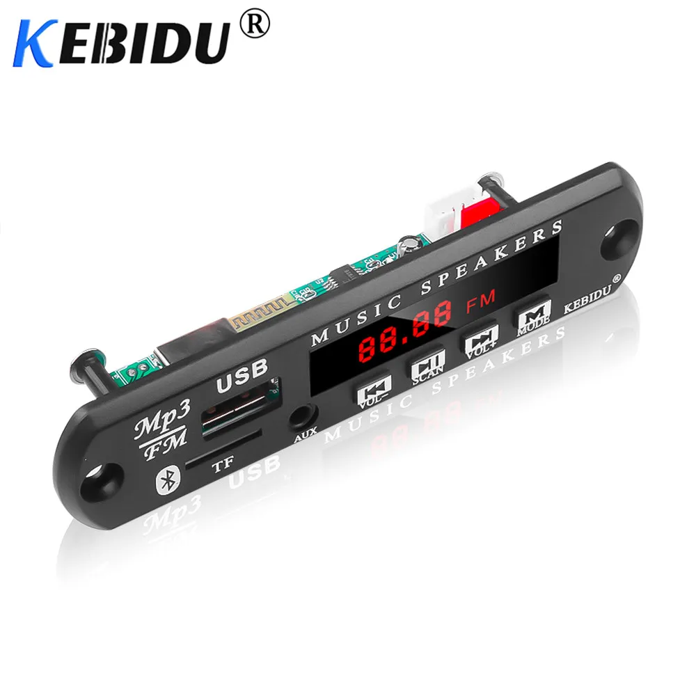 Беспроводной Bluetooth MP3 WMA декодер KEBIDU плата 5-12 В модуля USB TF радио MP3-плеер + кабель