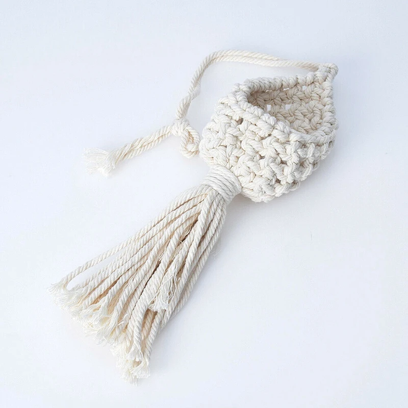 Boho Macrame Air Plant Hanger Tillandsia Hanging Basket Rope Holder Flower Home Decor | Дом и сад