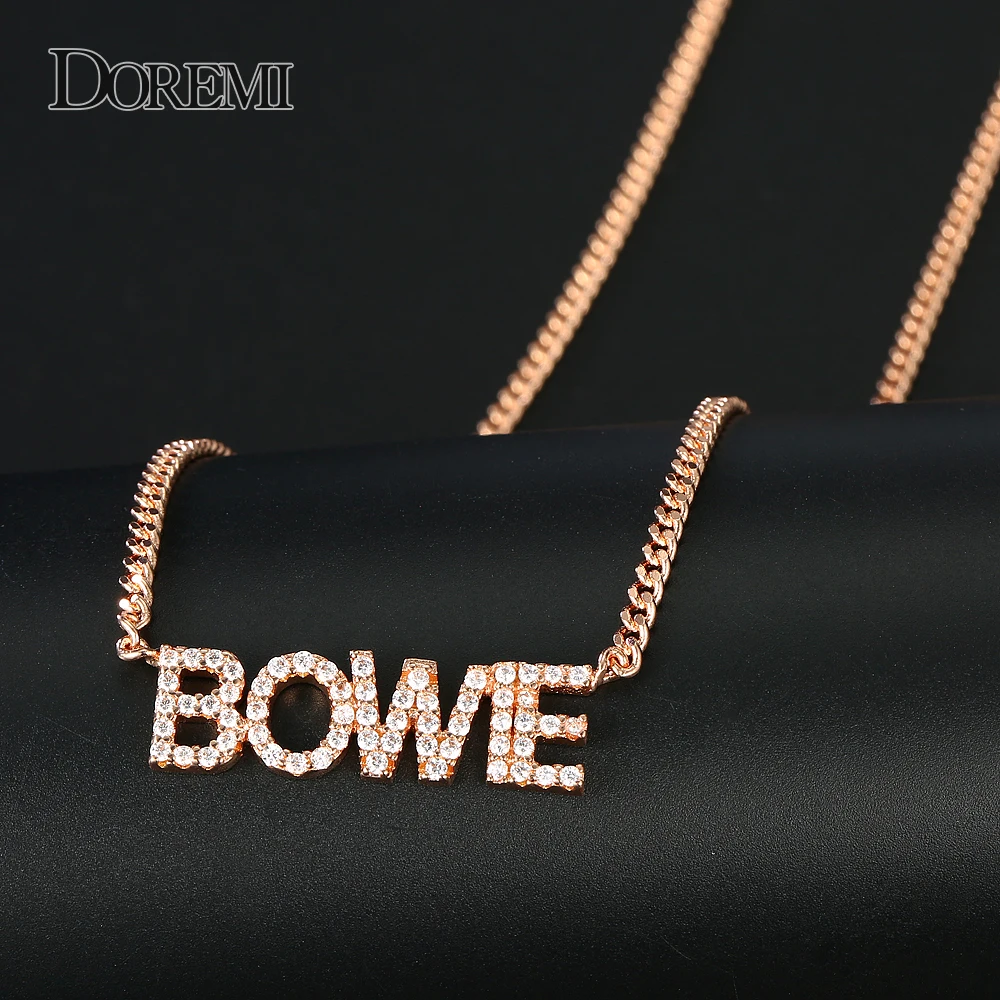 DOREMI 9 мм хрустальное ожерелье с буквами для женщин ювелирные изделия на заказ