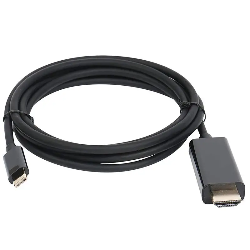 Тип USB C(Thunderbolt 3) к HDMI в формате 4K UHD 1 8 м кабель 3 (USB C) адаптеру со штыревыми