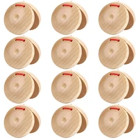 12 pcs musical castanets instrumentwooden castanets percussion clap board music educational for schools and parties