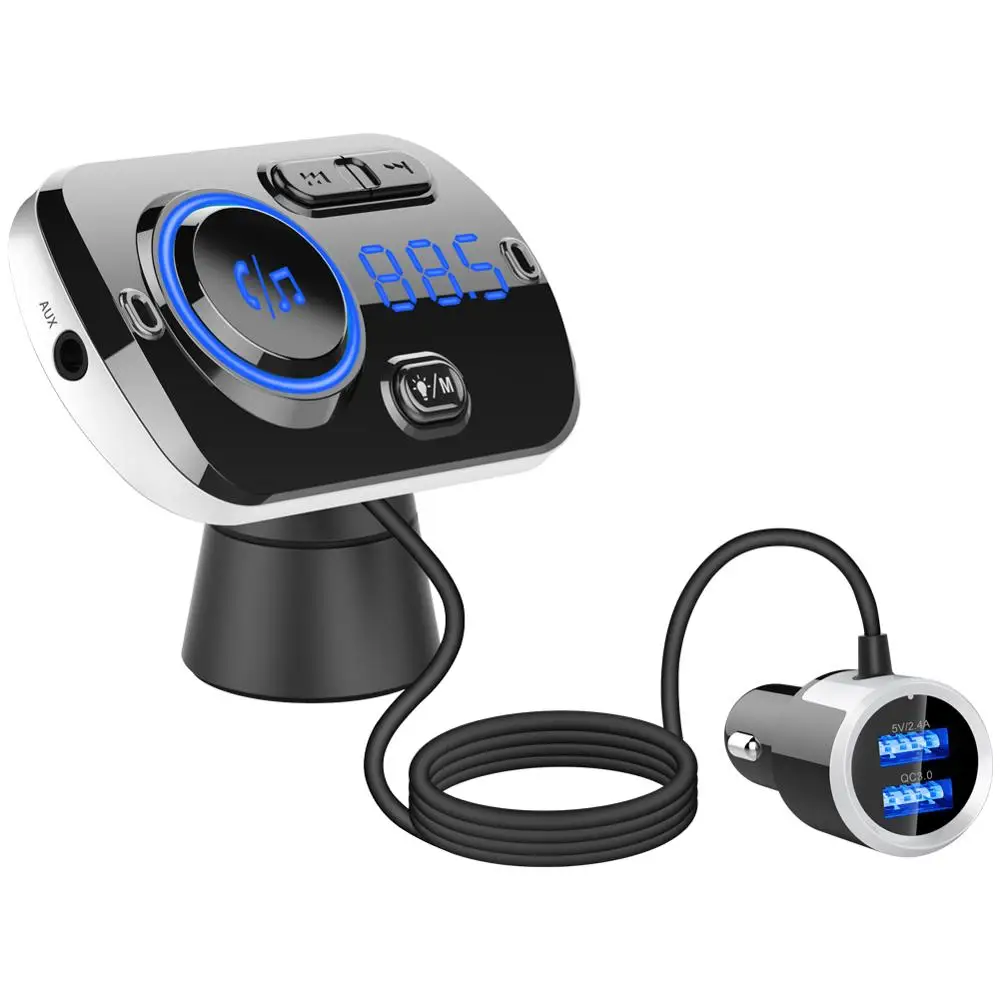 Автомобильный комплект свободные руки FM-передатчик MP3-плеер Bluetooth-совместим 5 0 Dual