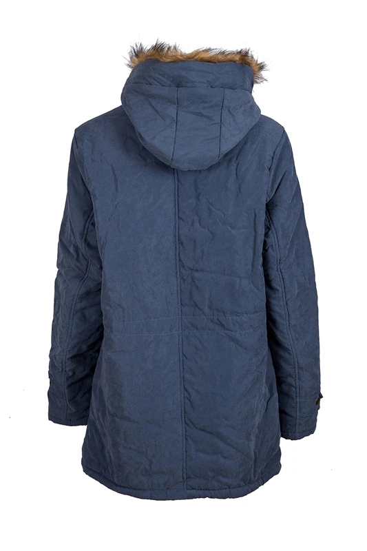 Женское пальто с капюшоном и мехом зимнее толстое стеганое длинное верхняя