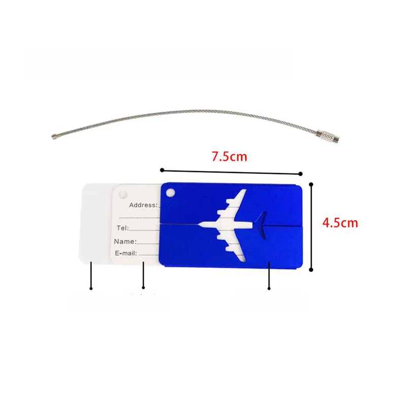 

2PCS Women Men Travel Suitcase Luggage Tags Label Bag Handbag Portable Travel Accessories Name ID Address Tags